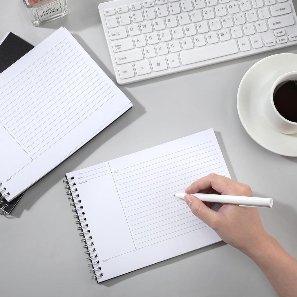 Glenmal 320 листов 4 шт. Блокнот для заметок 6 x 8,5 дюймов Односторонняя печать Спиральные стенографические блокноты Блокноты для письма на спирали Блокноты для письма в линейку для