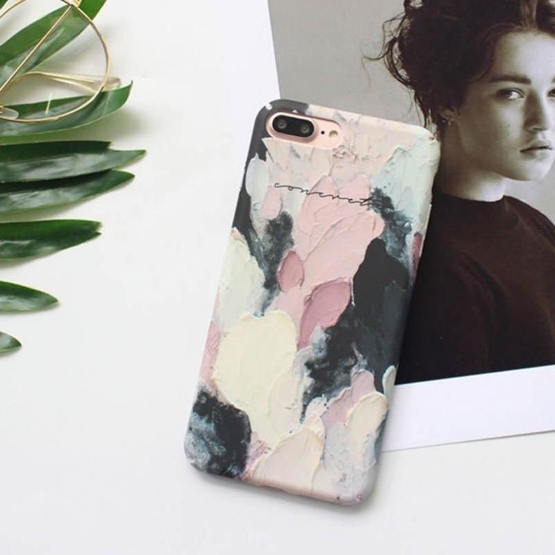 Масляная картина Жесткий пластиковый чехол для ПК Чехол Милая личность Ударопрочный чехол