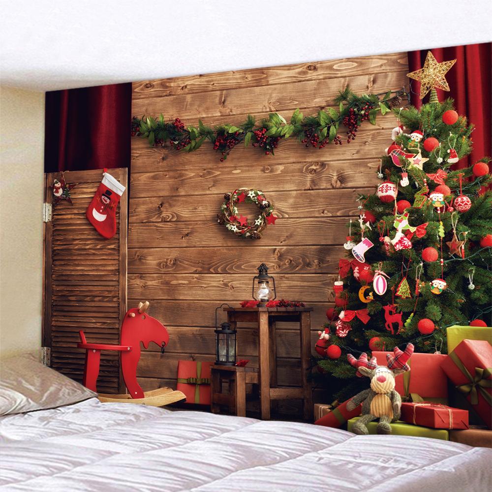 Домашний декор, рождественский настенный художественный гобелен, психоделическая рождественская елка, хиппи, декор в стиле бохо, фон, ткань, Tapisserie de Noël