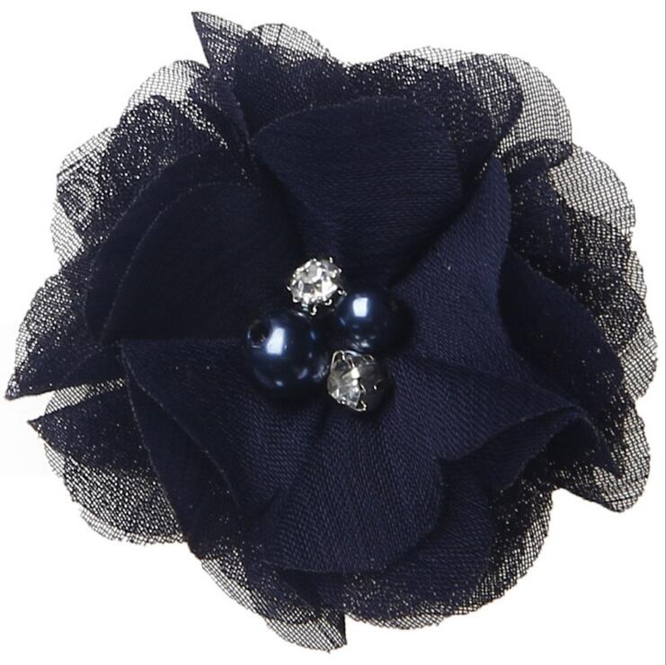 5Pcs/Set 6cm Children Girl Hair Clips Chiffon Sewing Flower Girl's Hair Accessories Hairpin