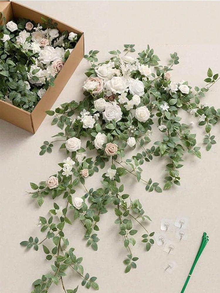 2шт искусственные цветочные зеленые композиции свадебная арка цветы с подвесными виноградными лозами гирлянда для приветственных знаков настенный декор окна дома