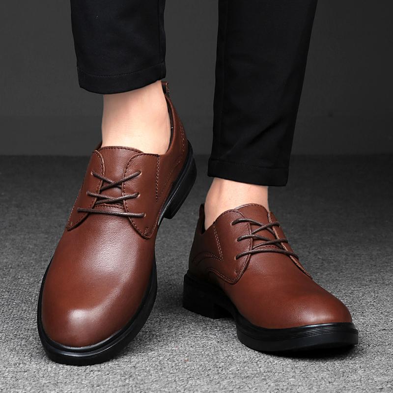 Высококачественные деловые туфли из натуральной кожи, новые мужские повседневные туфли, классические итальянские деловые туфли-оксфорды для мужчин, офисные туфли