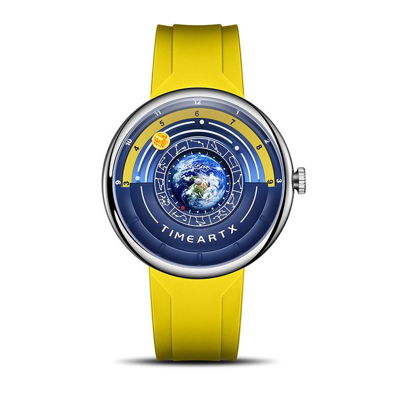 TIMEARTX Новые мужские спортивные часы Уникальный дизайн с указателем в виде Земли Силиконовый ремешок Водонепроницаемые Высококачественные часы Мужские наручные часы