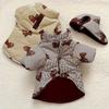 Зимняя куртка-пальто для собаки с принтом медведя и шапкой, модная одежда для собаки, куртка-пуховик для щенка, утолщенное пальто для кошки, наряды для питомца пуделя