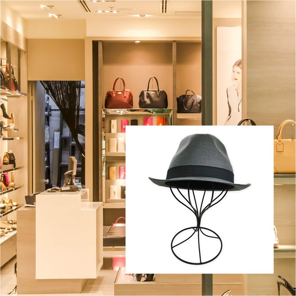 Железная Шляпа Шляпа Парик Легкий и Стильный Набор из (Опле) Стойка, Стойка, Стойка, (Черный, 2)