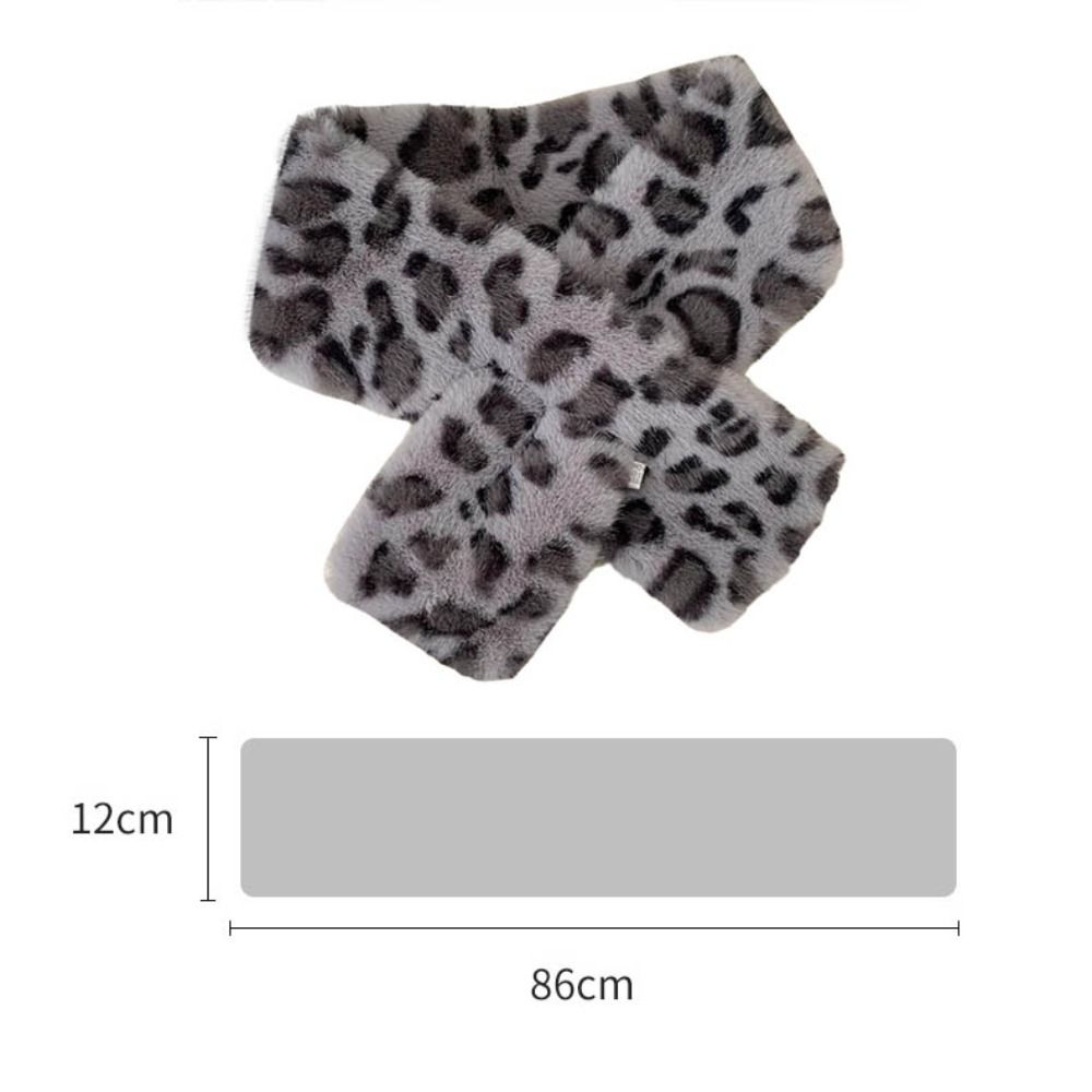 Утолщенный Теплый Плюшевый Шарф Шаль из Искусственного Меха Милый Шарф для Обертывания Шеи Зима