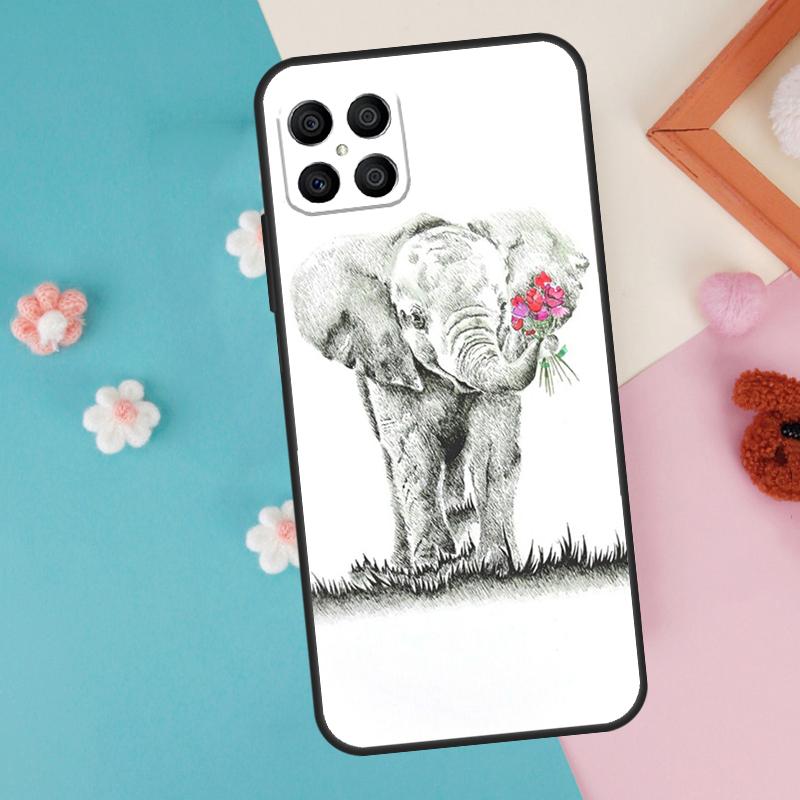 Милый чехол-слон для Honor 200 Pro 50 70 90 Lite X9a X8a X8 X9 X8b X9c X9b Honor Magic 7 5 6 Pro
