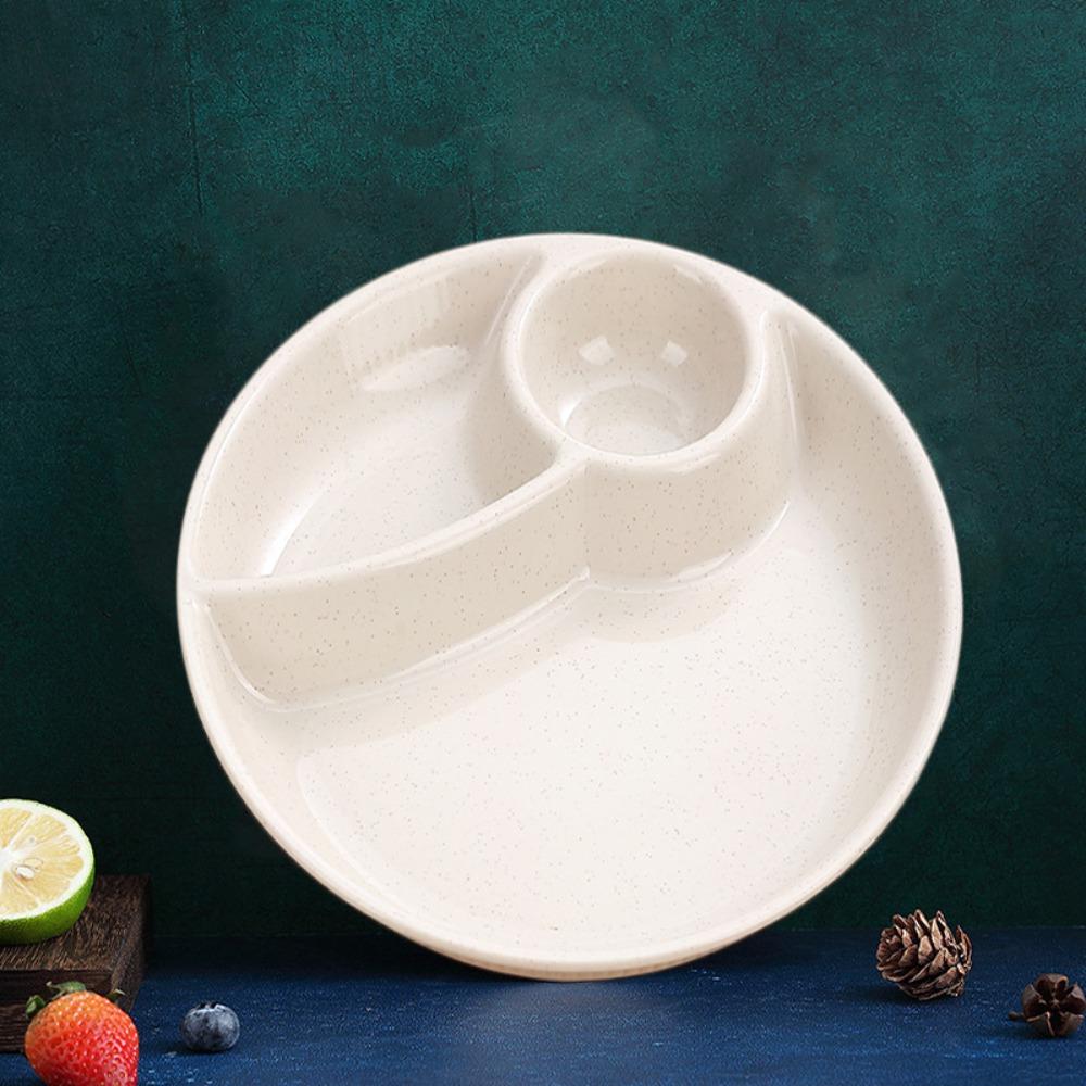 2 шт. Пластиковая тарелка для еды, пригодная для микроволновой печи, мерная тарелка для порций, портативная разделенная обеденная тарелка, контроль диеты