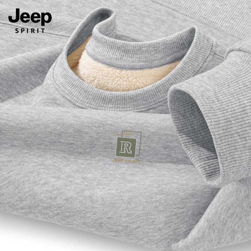 Мужской свитшот JEEP SPIRIT с флисовой подкладкой и круглым вырезом