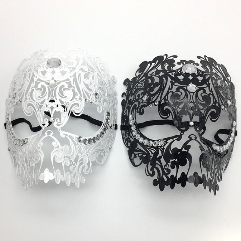 Halloween Metal Skull Mask Full Face Cosplay Costume Masquerade Party