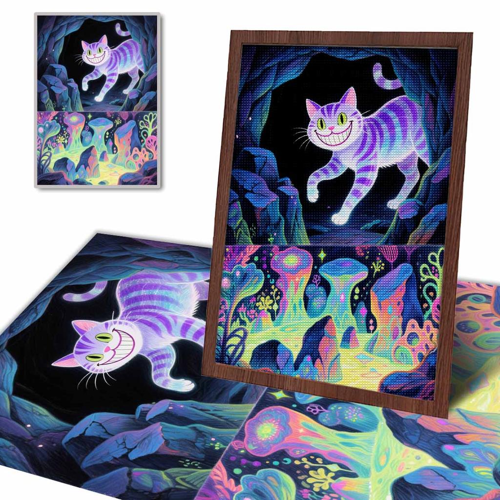 Diamond Mosaic Colorful Diamond Painting Alice In Wonderland Full Round Embroidery Cartoon Creative Hobbies Wall Decor