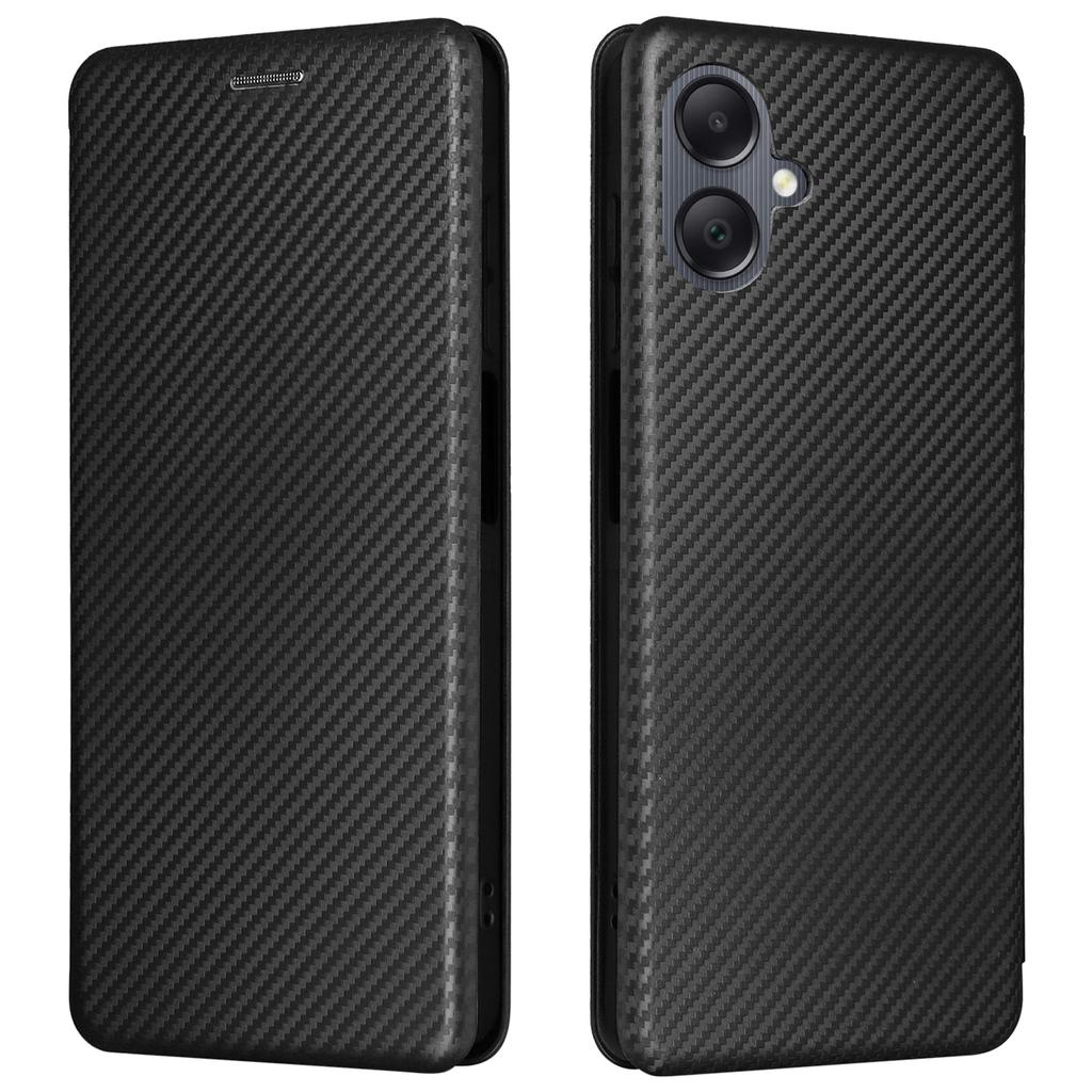 For Samsung Galaxy A07 4G Case Carbon Fiber Texture Drop-Proof PU Leather Phone Cover