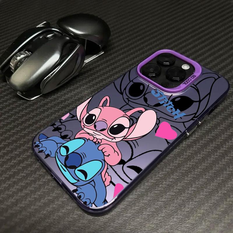 Мультяшный чехол для телефона Лило и Стич для iPhone 11 12 13 14 15 16 17 Pro Max 16e 17E 17 Air Plus 13 Mini Ударопрочный Fundas Задняя крышка