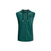 Solid Color Zip Hoodie Sleeveless Men Tops Green 1377434-722