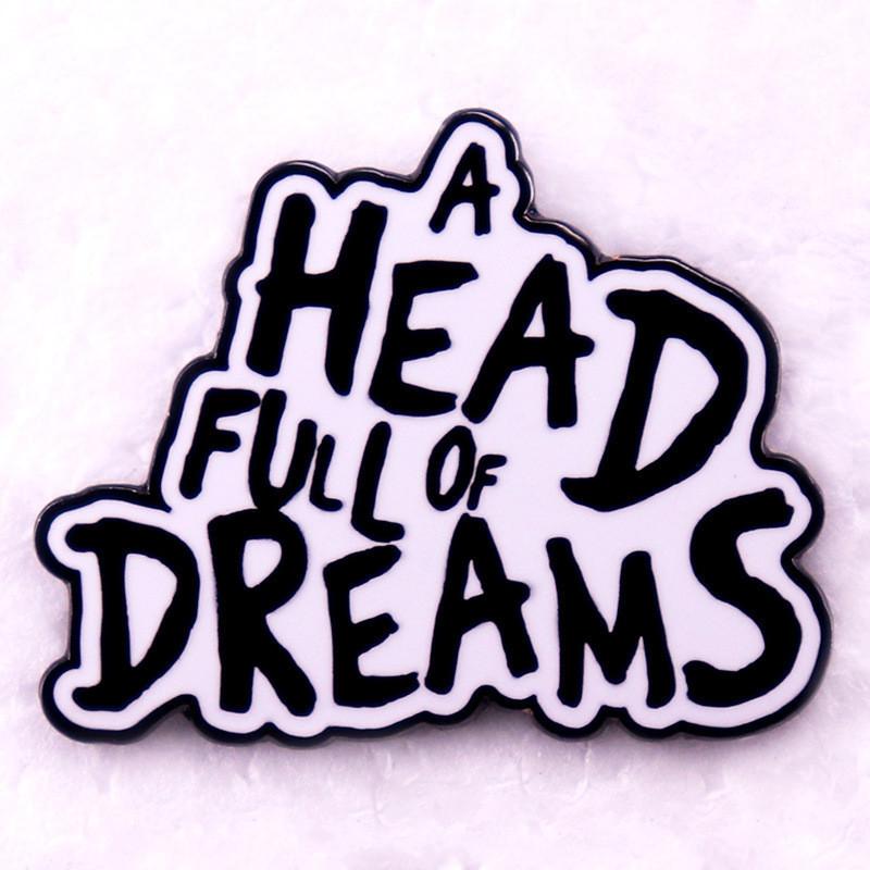Стильная брошь-значок Coldplay Music Album Dream Overload Подарок фанату Черная