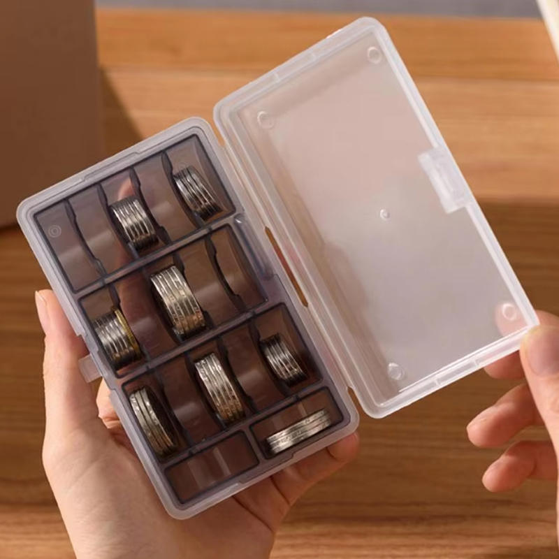 1 шт. Многофункциональная коробка для хранения монет с синим или черным внутренним кейсом для организации коллекционных монет Домашний Офисный Аксессуар