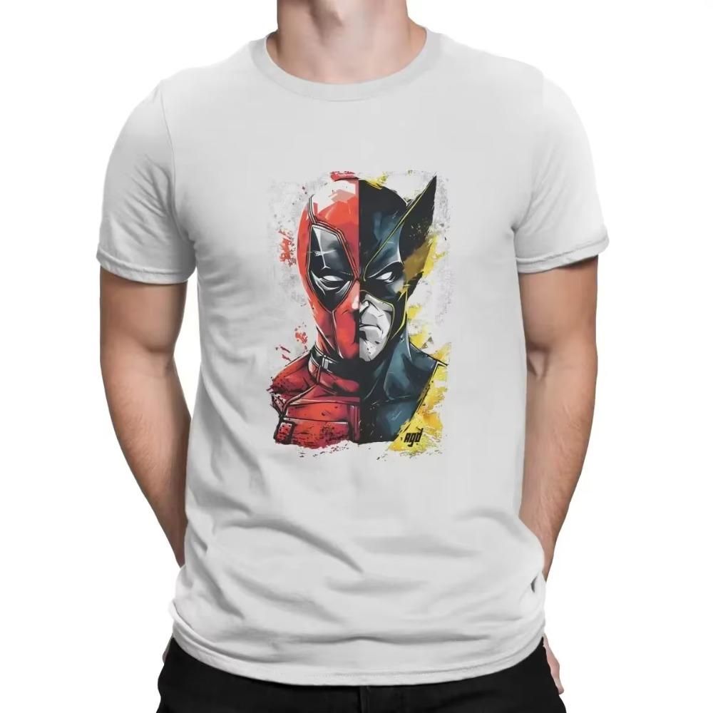 The Mutant Team T-Shirts Men Deadpool And Wolverine Crazy Tee Shirt Crew Neck Short Sleeve Cotton T Shirts Adult Clothing