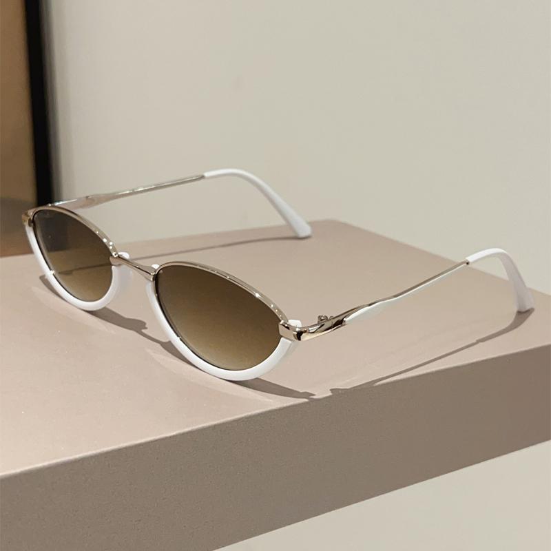 Овальные винтажные солнцезащитные очки женские стильные градиентные многоцветные повседневные декоративные солнцезащитные очки новый модный брендовый дизайн