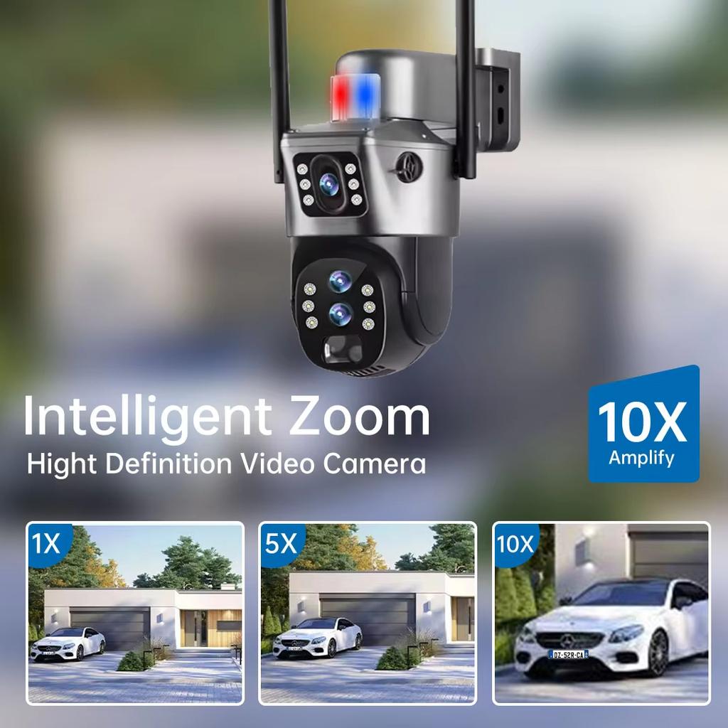 LS VISION 6K 12MP Solar Cameras 4G Sim Outdoor Three Lens 10x Zoom Surveillance IP Wireless CCTV AI Tracking Camara 360 Security Cam V380