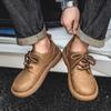 Мужская повседневная обувь Удобная Ретро Мужская кожаная повседневная обувь Мужская модная ретро обувь на плоской подошве для мужчин