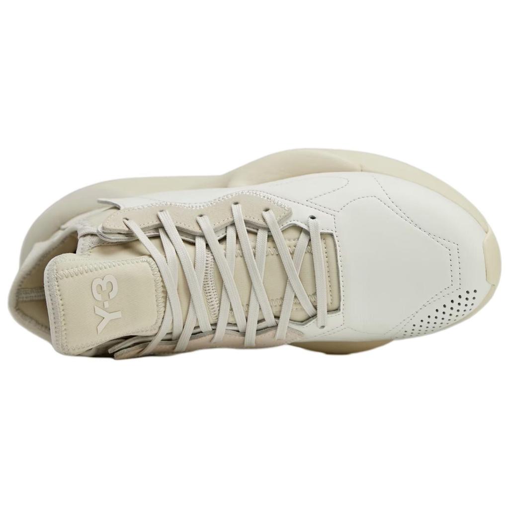 Y-3 Kaiwa Leather Comfortable Retro Mid-Top Lifestyle Sneakers Unisex Sneakers Beige JQ2454
