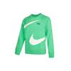 Nike Вязаный пуловер с большим логотипом Swoosh Ft Crew, мужская толстовка, зеленый DD6097-362