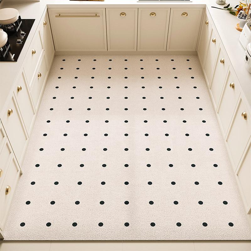 Fresh Kitchen Mat - Waterproof, Oil-Resistant, Non-Slip PVC Leather Area Rug, Easy-Clean and Cuttable Floor Mat for Home Use
