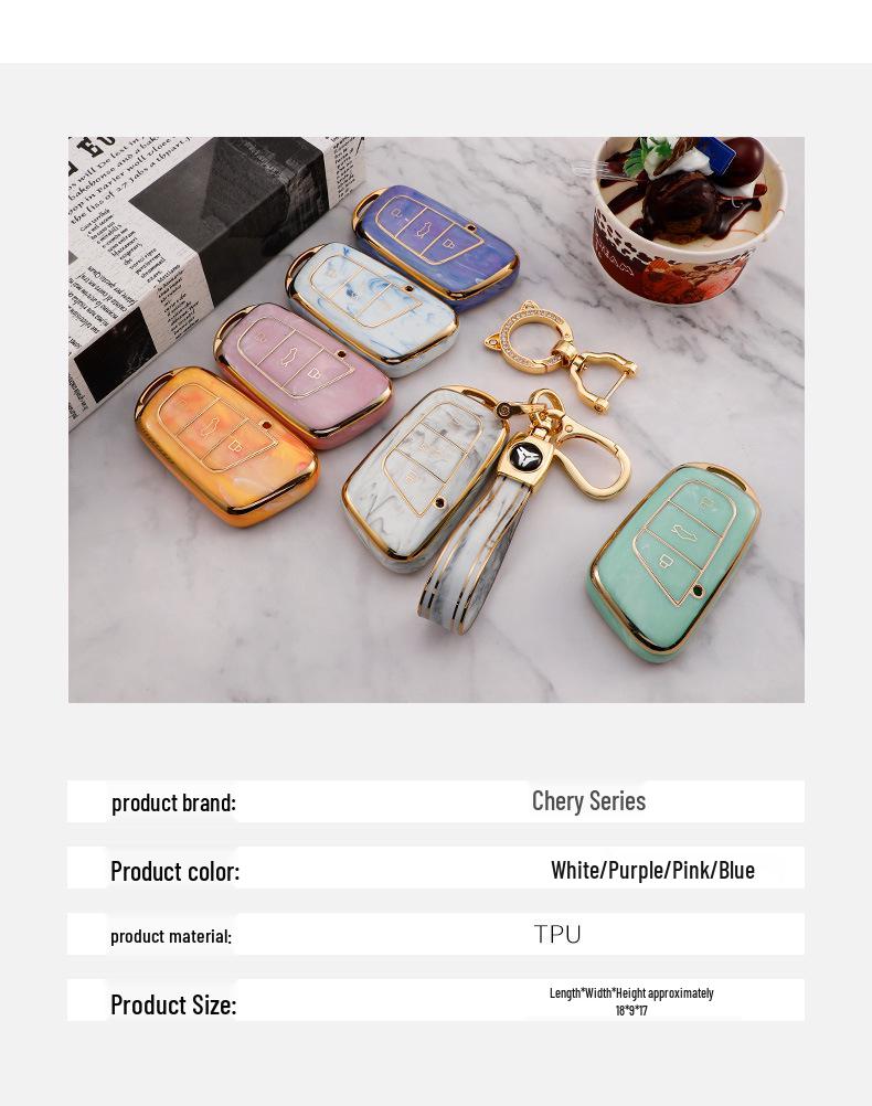 Чехол для ключа Chery для Ant, Arrizo, Big Ant Pro, Tiggo - Защита ТПУ