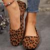 Fashion Spring and Autumn Fashionable Comfortable Elegant Versatile and Wear-resistant Casual Flat-soled Leopard Print Shoes