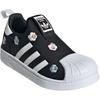 Adidas Superstar 360 C Floral Embroidery - Black Kids Sneakers Cloud-White Core-Black Clear-Pink IG7014