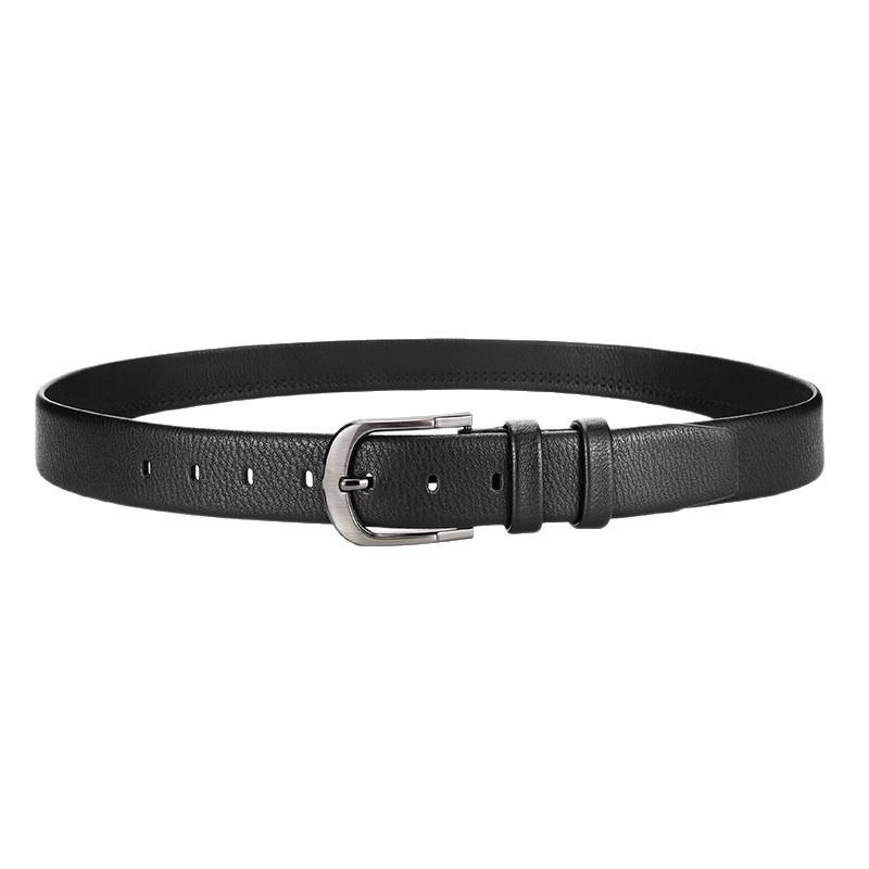 Мужской ремень из натуральной кожи с пряжкой-штифтом, узор личи, ширина 3,8 см, модный и универсальный для джинсов