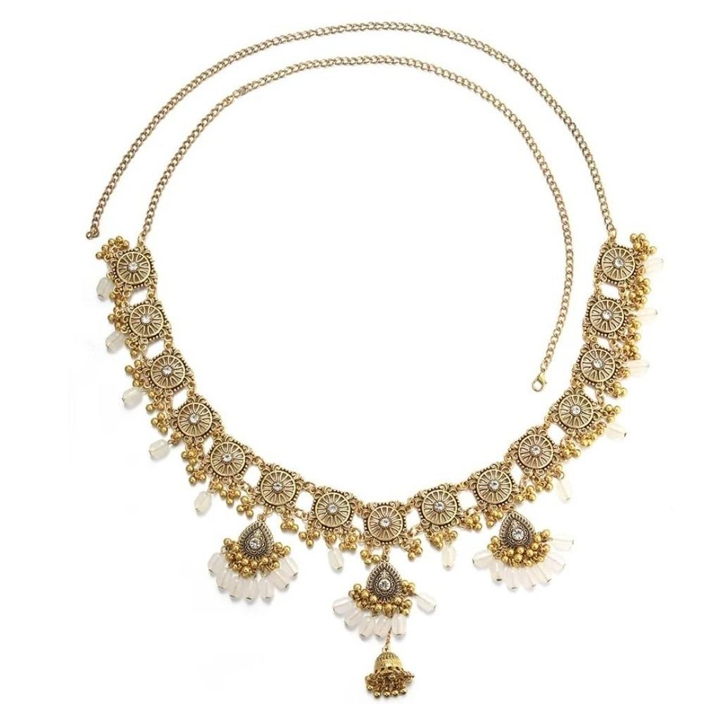 Metal Ethnic Style Belt Beads Body Chain Waist Seal Tassel Belly Chain  Festive