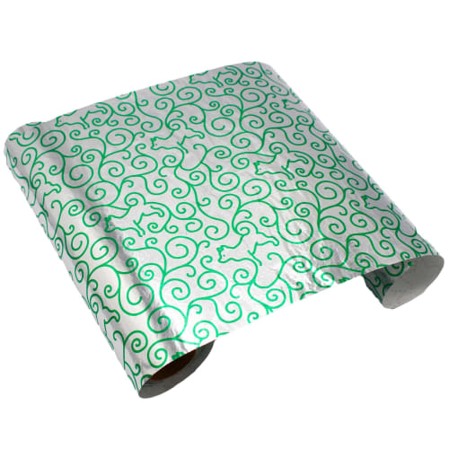 Artnap Aluminum Wrapping Paper for Rice Balls, Absorbs Moisture to Prevent Stickiness and Dryness, Arabesque & Shiba Inu Pattern, 20cm Wide x 5.8m Lon