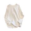 White Mid-length Long-sleeved T-shirt for Women In Autumn Underwear and Bottoming Shirt with Shark Pants Top
