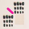 Long Square Fake Nials White Edge Nail Tips Fashion False Nails  Women Girls