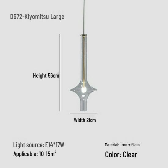 Итальянский дизайнерский подвесной светильник PENTA для столовой и баров - Художественное стекло и бамбук