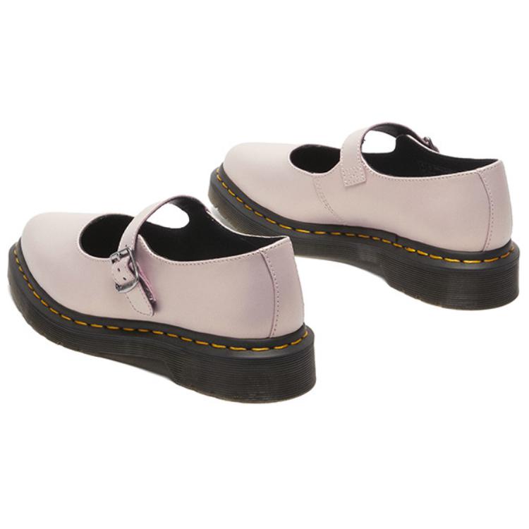 Dr. Martens Elphie MJ Коровья Замша Удобные Универсальные Туфли Мэри Джейн Женская Обувь Розовое Золото 41092650