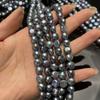 Подвеска своими руками из нерегулярного черного жемчуга 9-10 мм для изготовления ювелирных изделий своими руками, ожерелье, серьги, браслет, аксессуар, длина 36 см
