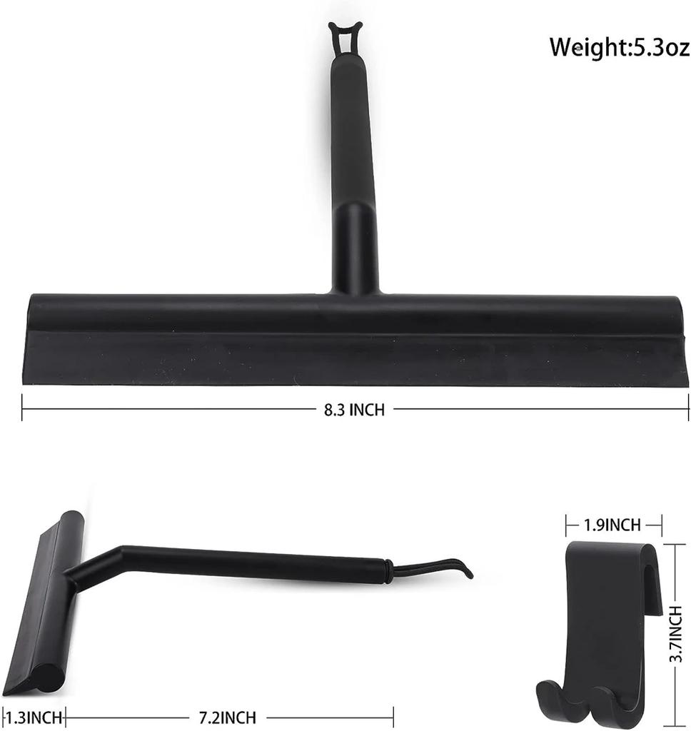 Shower Squeegee for Glass Door Shower Wall Scraper Cleaner With Silicone Holder Bathroom Mirror Wiper Scraper Glass Cleaning