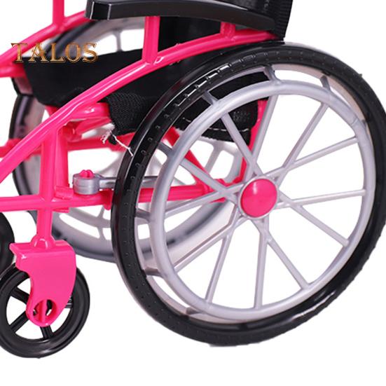 Мини-игрушка в виде инвалидной коляски для кукольного домика Миниатюрная модель с костылями Украшение дома DIY Поделки Песочный столик Аксессуары Игрушки для инвалидной коляски Мини-костыли