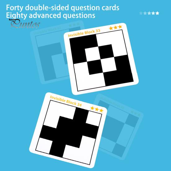 1 комплект, черно-белый строительный блок, головоломка, скрытое здание, кирпич, настольная игра, геометрическая форма, познание, пространственное воображение, тренировка, образовательная игра