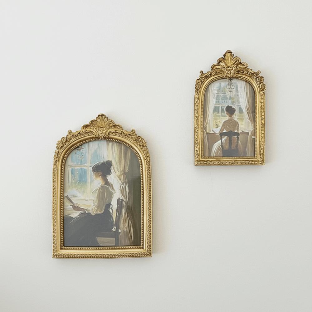 Elegant Design Photo Frame Golden Lace Picture Frame Decor Decorative Photo Frame Home