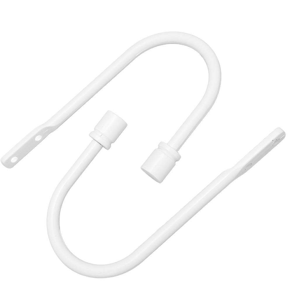 2Pcs White Curtain Tiebacks U Shaped Drapery Holdbacks Decorative Curtain Holdbacks Family