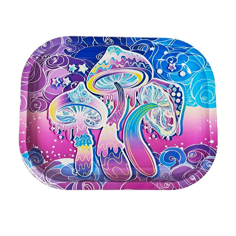 Кейс для хранения Поднос Металлический Поднос для скручивания 18x14см Контейнер из луженой стали Аксессуары для курения сигар