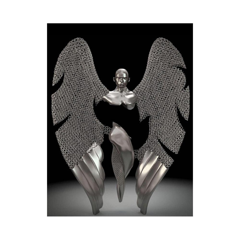 Абстрактная металлическая фигура, скульптура, настенный художественный постер, современный минималистский поцелуй, статуя, фреска, украшение комнаты, холст, живопись, Куадрос