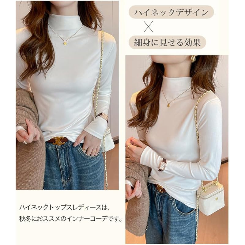 [AYILYFE] топы с высоким воротом женские футболки с длинным рукавом внутренняя часть рубашки однотонная многослойная одежда защита от холода и тепла весна осень