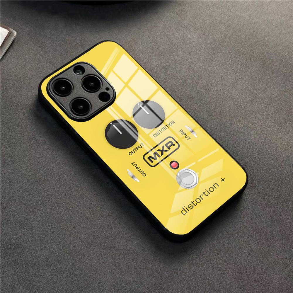 Fashion Effect Box Guitar Phone Case For 17 Pro Max IPhone 16 Pro 14 12 11 13 Mini X XR XS 15 Plus SE Glass Cover