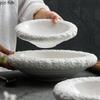Текстура камня Керамическая двухслойная миска для ресторана Креативная миска для густого супа Салатница Десертные миски для закусок Специальная столовая посуда