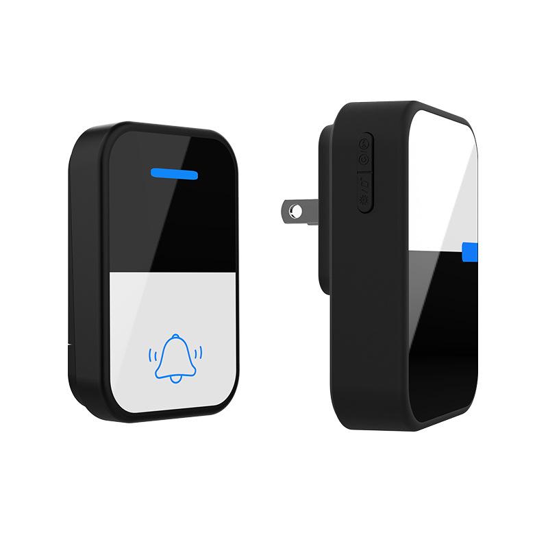 Стандарт США и Европы, бытовой беспроводной дверной звонок, водонепроницаемый, без батареек, без проводов, электронный дверной звонок переменного тока, один на два