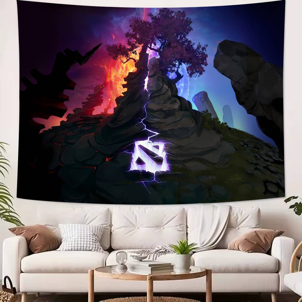 Большой Крутой Модный XL Игровой Гобелен Dota 2 Популярное Украшение Комнаты Настенный Гобелен Искусство Комната Домашний Декор Настенное Искусство Декор